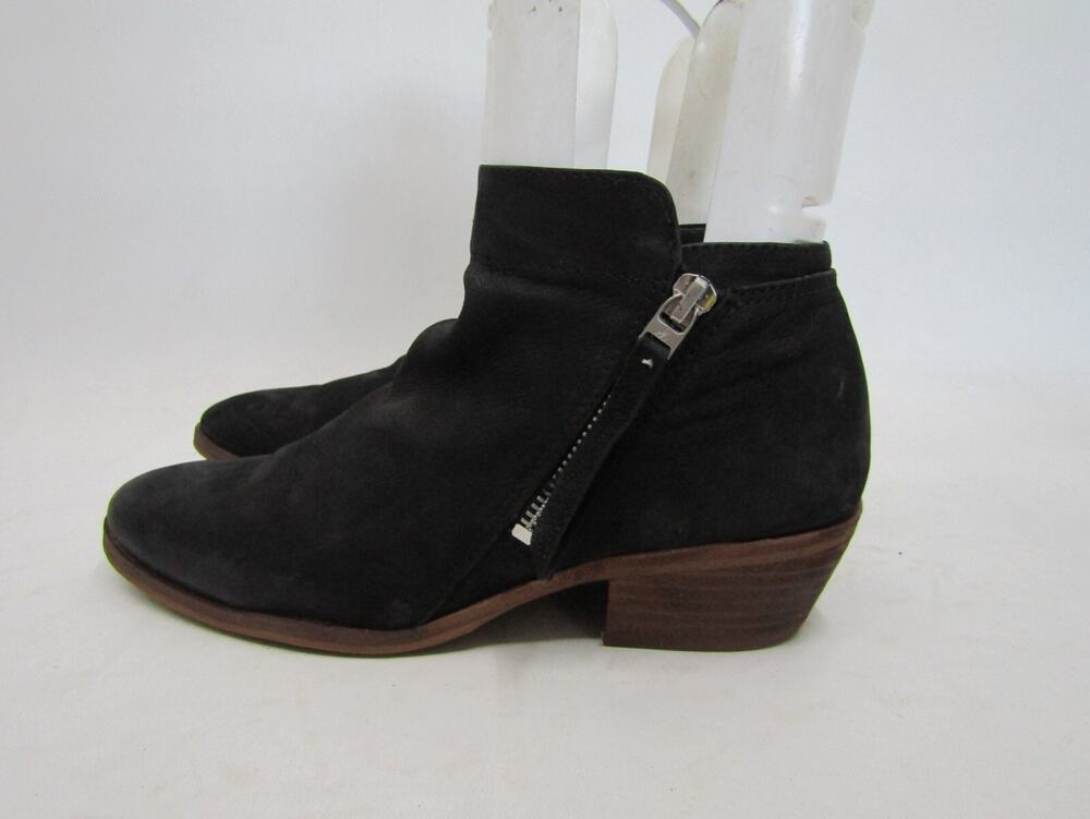 Sam Edelman Womens Size 7 M Black Leather Zip Ankle Fashion Boots Bootie